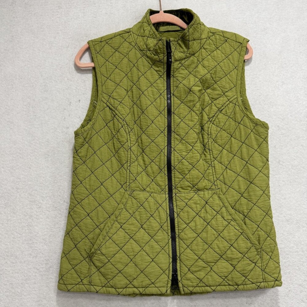 cut loose Quilted Olive Green Sleeveless Vest